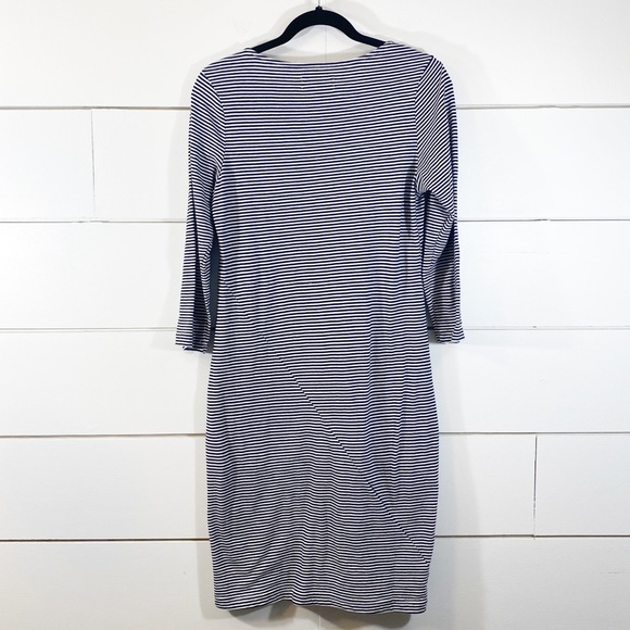 Betabrand Navy Striped 30-day Jersey Mini Dress - Picture 6 of 12